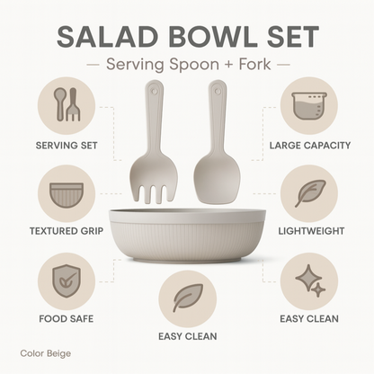 Chef Line Salad Bwl Set 4000ml asst