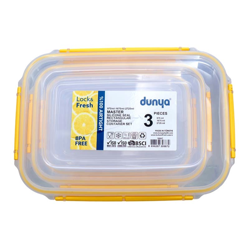 Master Rect Storage Container Set 3pc