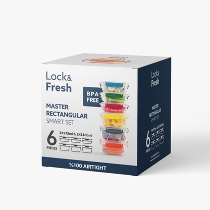 Master Seal Storage Container Set 6pc