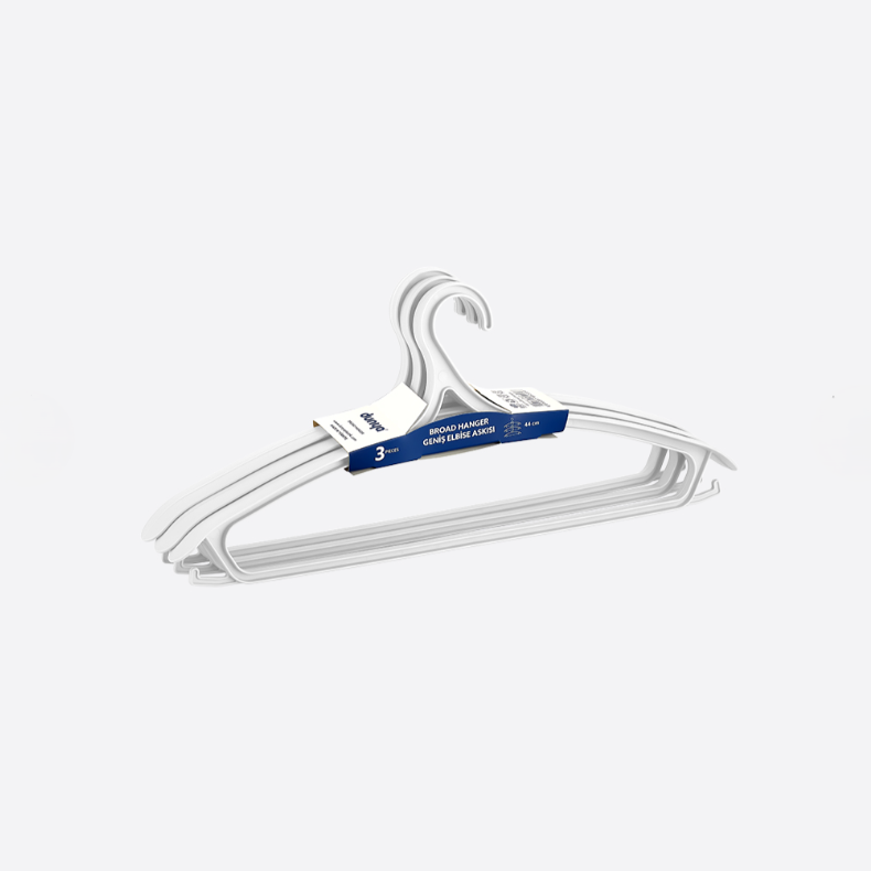 Broad Hanger 3pc 44cm