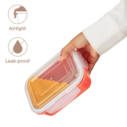 Rectangular Glass Bowl Pink 1.4L