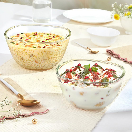 Glass Serving Bowl 2pc Set