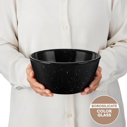 Glass Mixing Bowl 1.5L Black