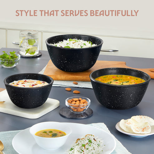 Glass Mixing Bowl 1.5L Black