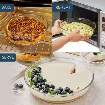 Glass Cake Dish 2L Round
