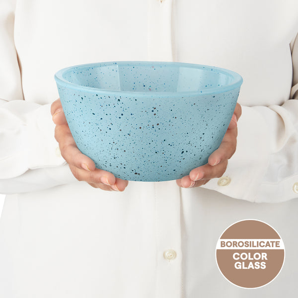 Glass Mixing Bowl 1.5L Blue