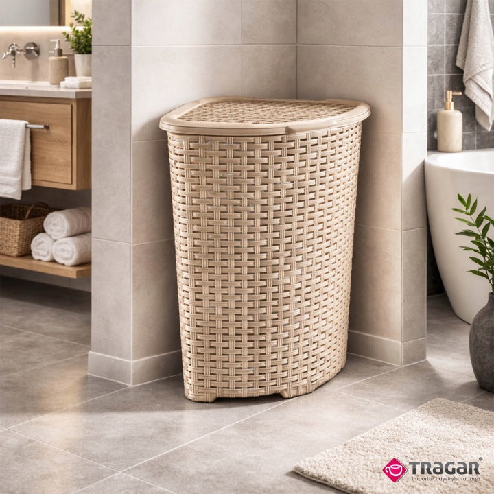 Rattan Laundry Basket 52Lt