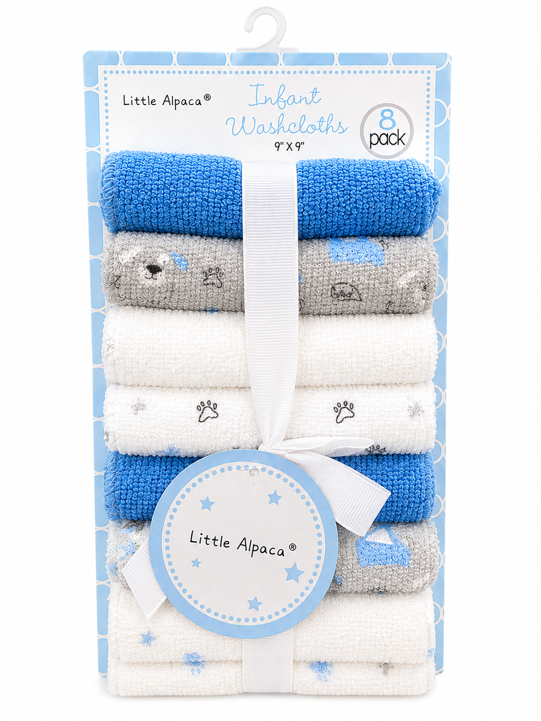 Baby Washcloth 8pc Set Asst.