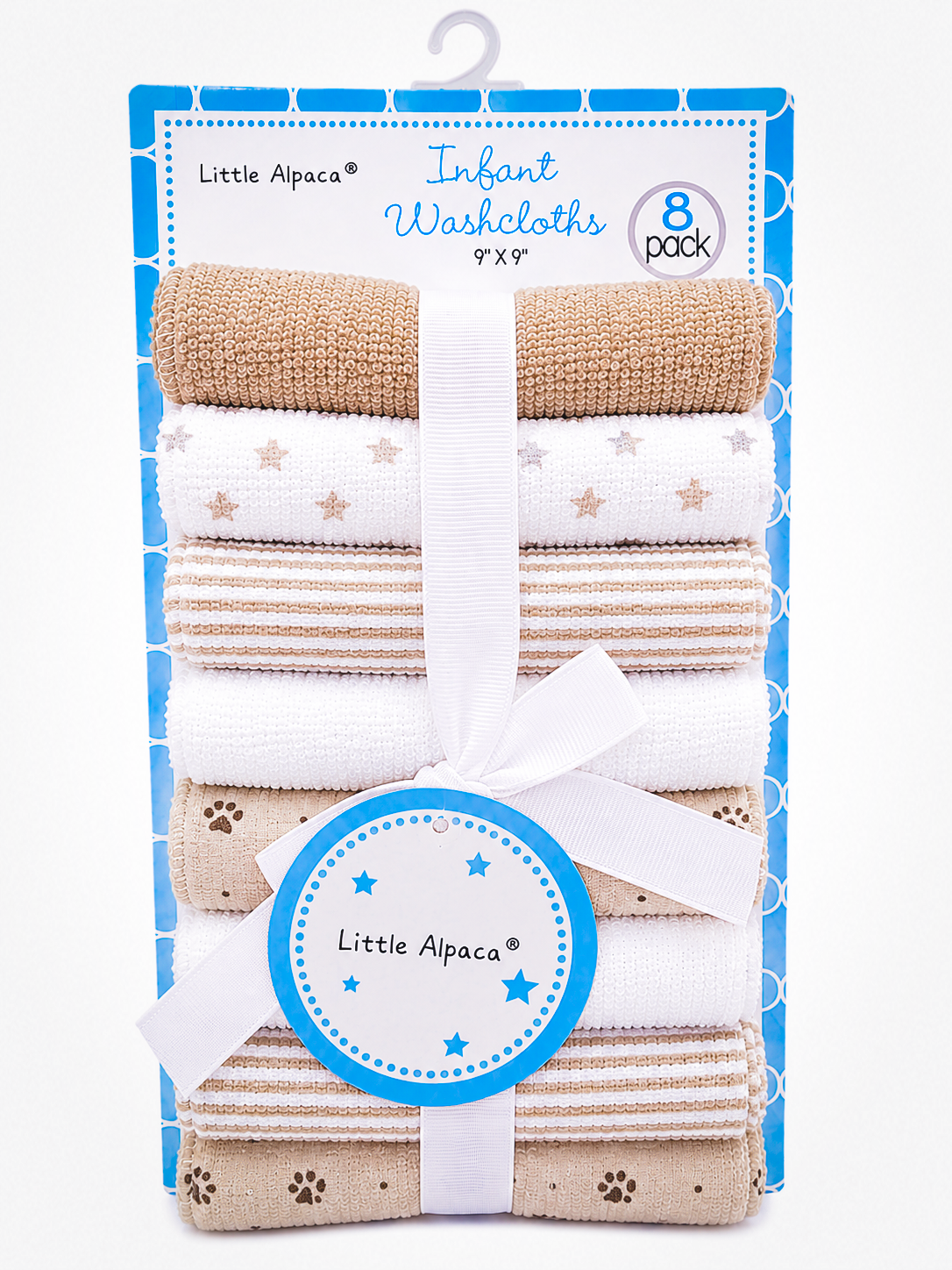 Baby Washcloth 8pc Set Asst.