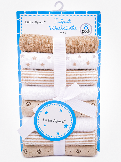 Baby Washcloth 8pc Set Asst.