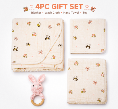 Baby Muslin Gift Set 4pc Set