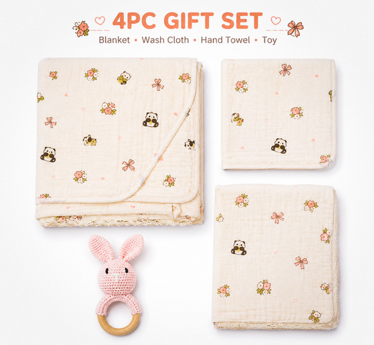 Baby Muslin Gift Set 4pc Set