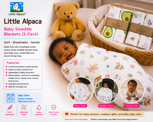 Baby Swaddle Blankets 2pk Set