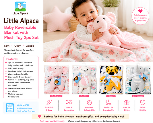BabyBlanket w/Plush Toy Asst.