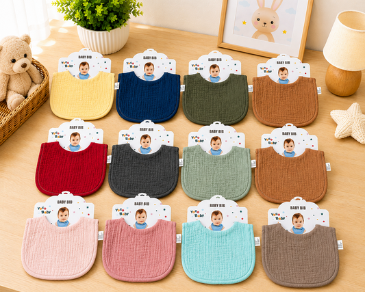 Baby Bibs Asst Solid Colours