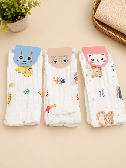 Baby Muslin Washcloth Assorted