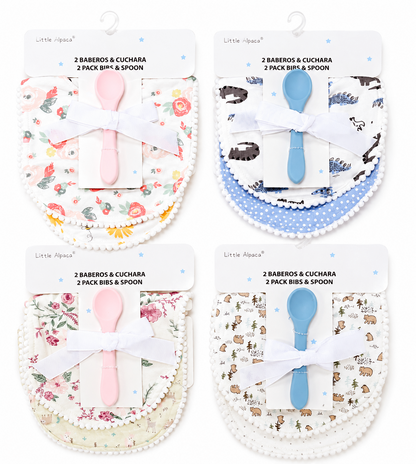 Baby Bib w/Spoon 3pk