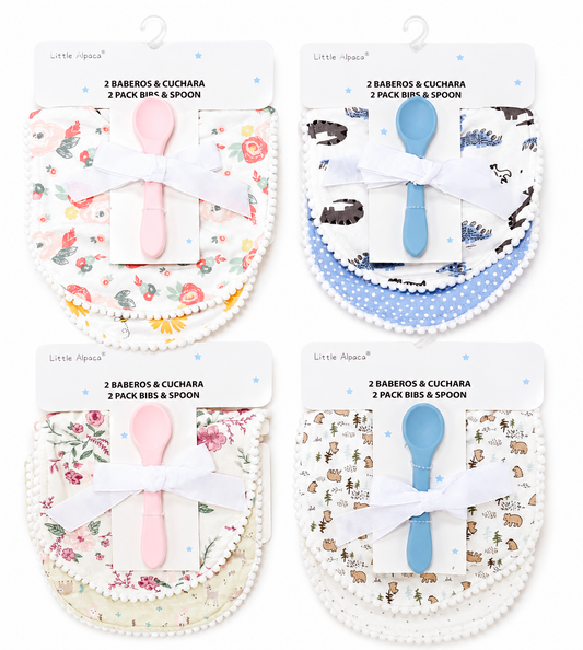 Baby Bib w/Spoon 3pk