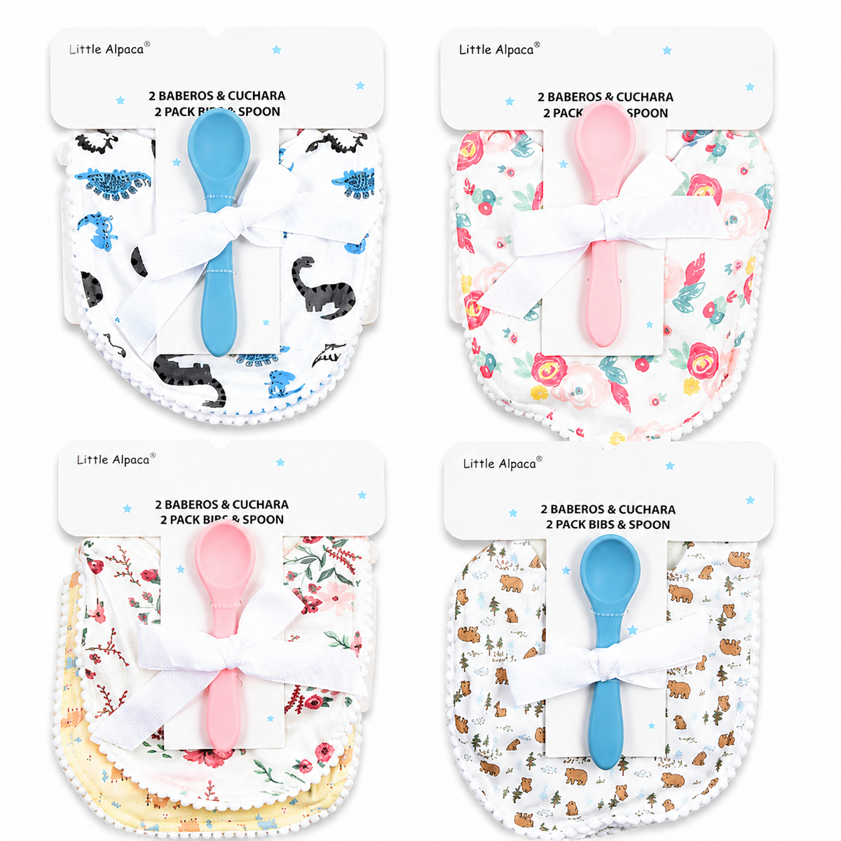 Baby Bib w/Spoon 3pk