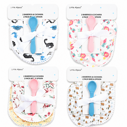 Baby Bib w/Spoon 3pk