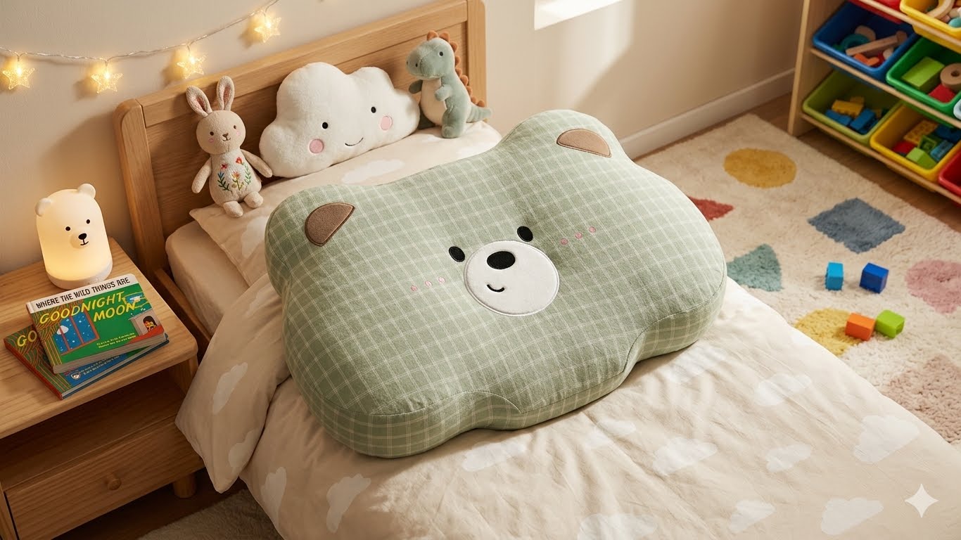 Baby Hot Series Pillow Plaid Bear