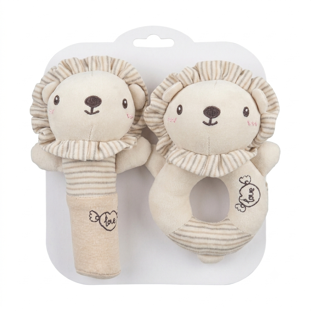 Plush Baby Rattle Toy Set