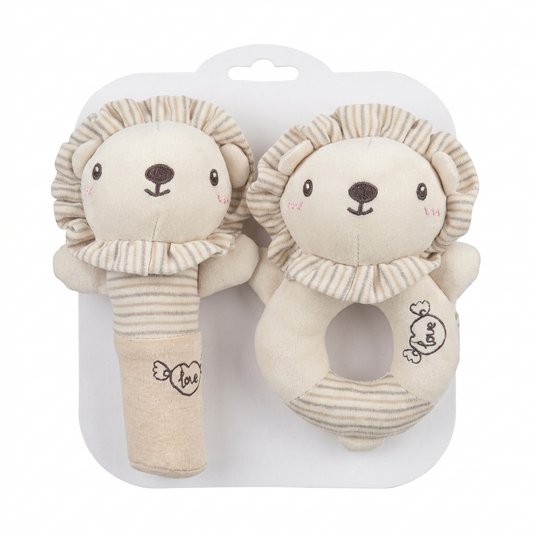 Plush Baby Rattle Toy Set