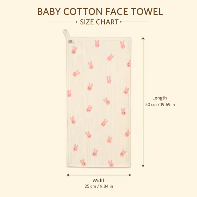 Baby Face Muslin Towel 100% Cotton