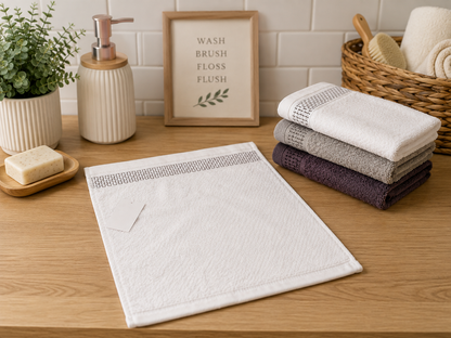 Ribbed Face Towel 100% Cotton