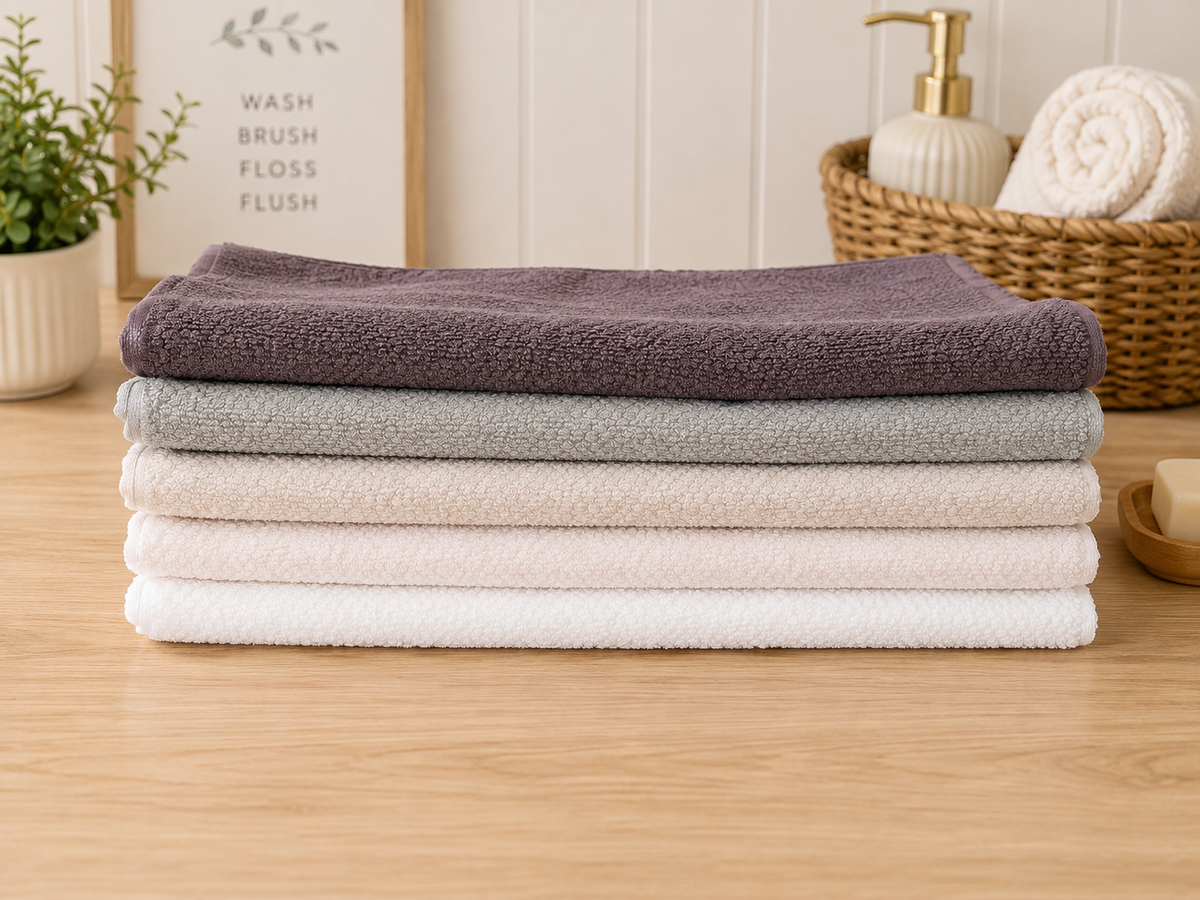 Ribbed Hand Towel 100% Cotton (40x90cm)