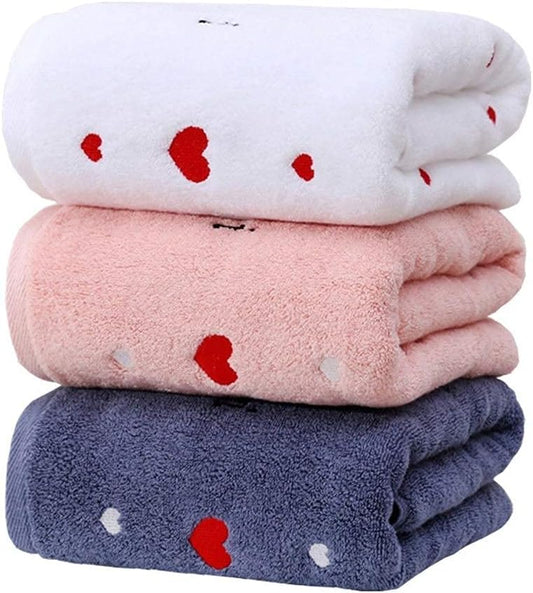 Kids Heart Bath Towel 100% Cotton (70x140cm)