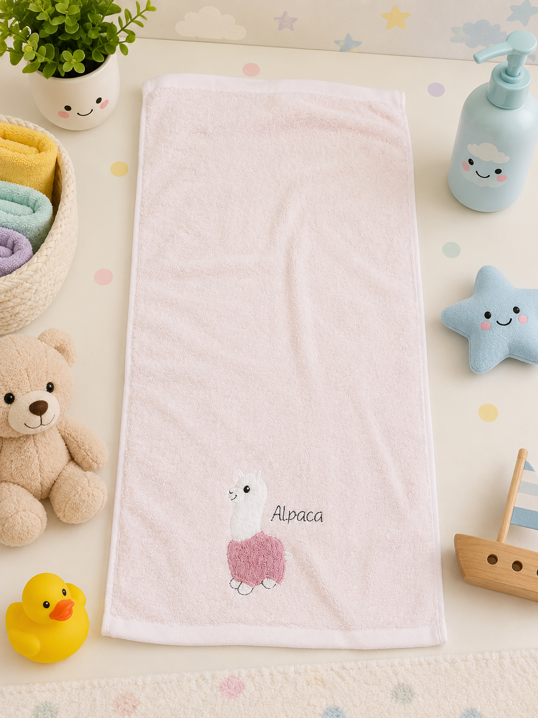 Kids Alpaca Hand Towel 100% Cotton (34x74cm)