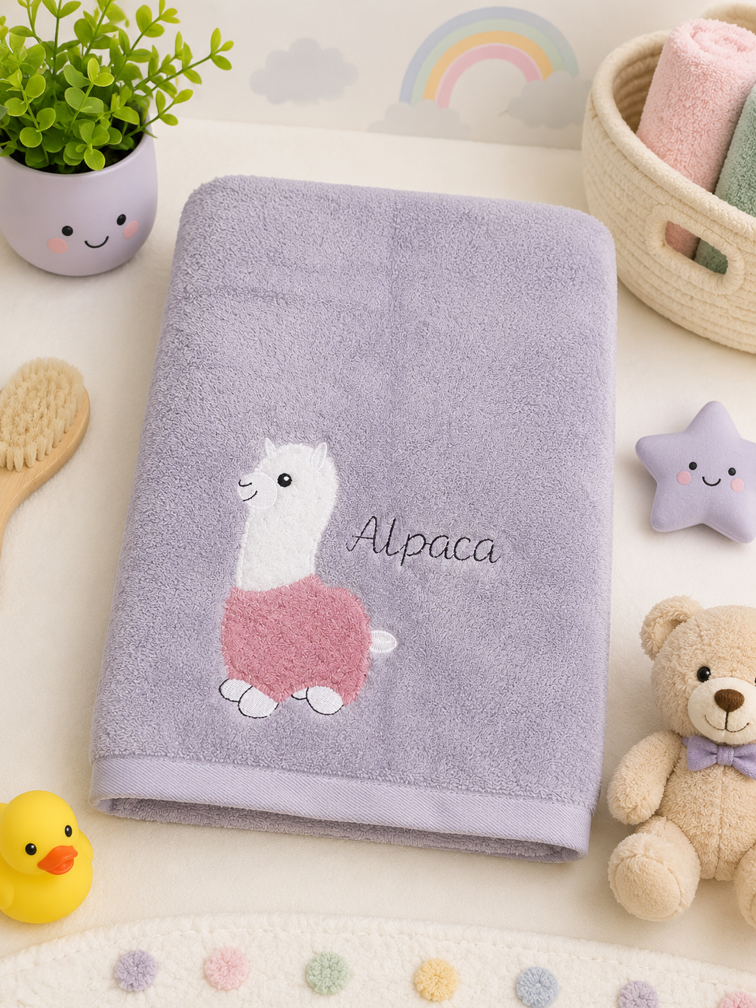 Kids Alpaca Bath Towel 100% Cotton (70x140cm)
