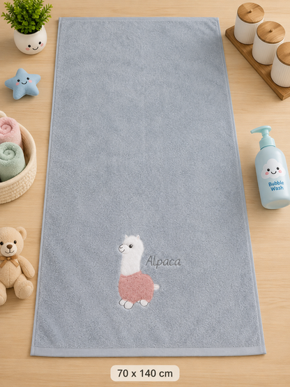 Kids Alpaca Bath Towel 100% Cotton (70x140cm)