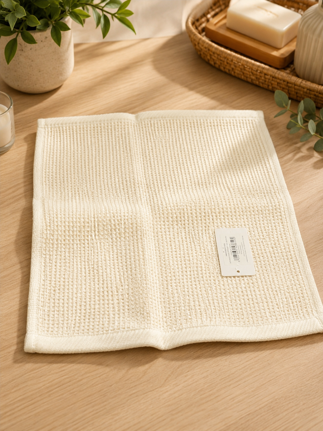 Ribbed Face Towel 100% Cotton (34x34cm)