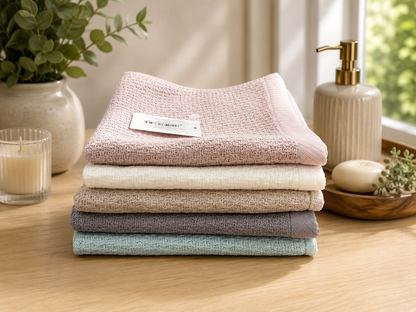 Ribbed Face Towel 100% Cotton (34x34cm)