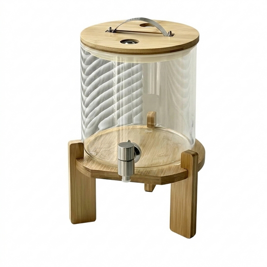 Glass Juice Dispenser w/Lid 5L