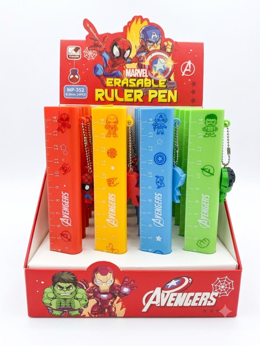 Marvel Erasable Pen w/Ruler