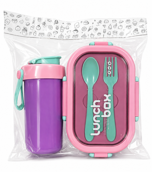 Kids Lunch Set w/Water Bottle Asst.