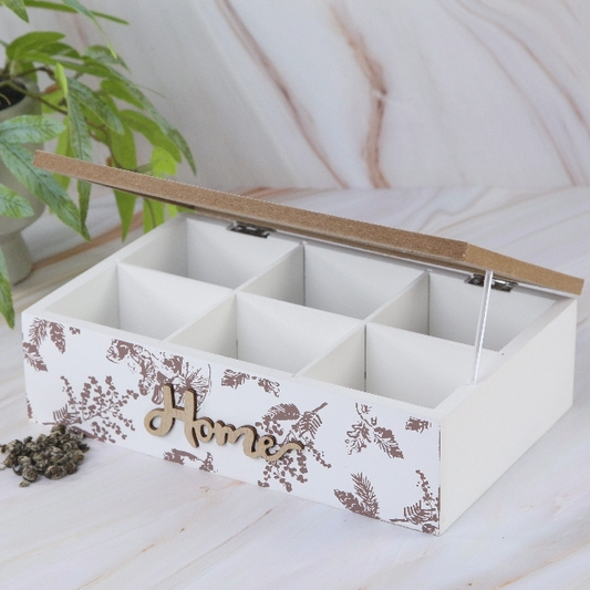 Tea Box MDF Wood 23x7x15cm