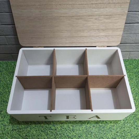 Tea Box MDF Wood 23x15x7cm