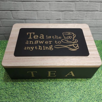 Tea Box MDF Wood 23x15x7cm