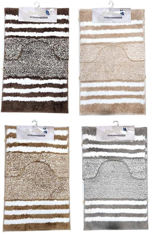 Stripe Bath Mat Set 3pc