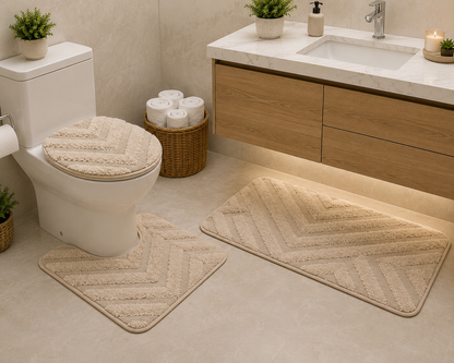 Bath Mat Set 3pc wGlitter 50x80cm