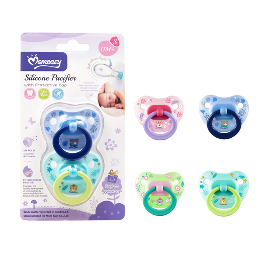 Silicone Pacifier with Cap 2pk 0m+