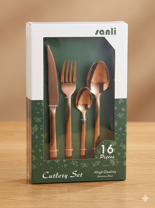Cutlery Set 16pc Bronze