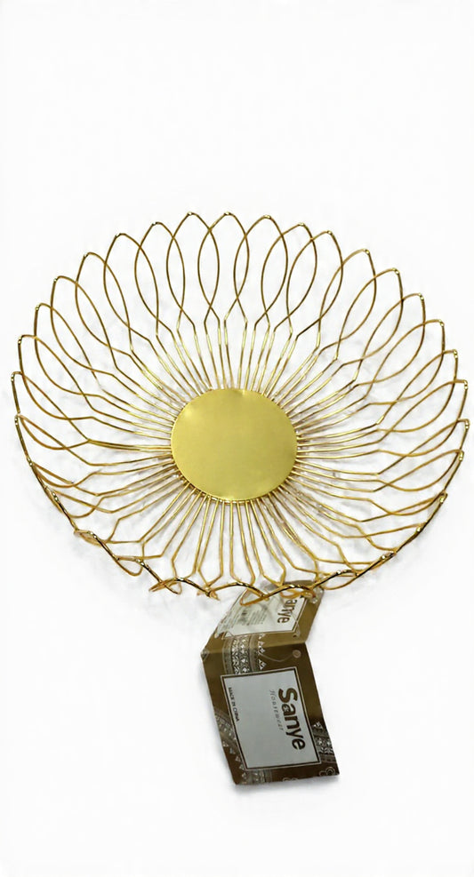 Fruit Basket Metal Gold