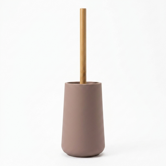 Toilet Brush and Holder Set Brown