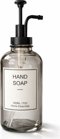 Glass Soap Dispenser Grey 17oz