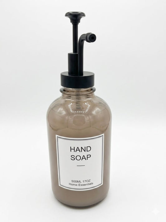 Glass Soap Dispenser Taupe 17oz